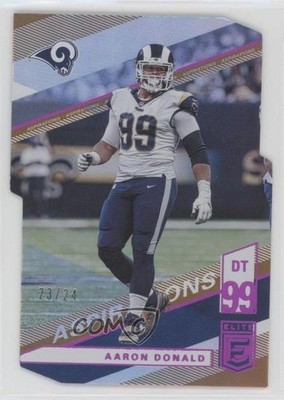 2019 Panini Donruss Elite Aspirations Die-Cut 23/24 Aaron Donald #41 0nr3