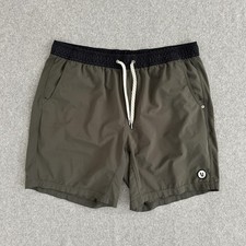 Vuori Shorts Mens Large Green Kore 7 inch Quick Dry Lined Drawstring Pockets
