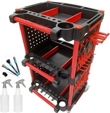 Car Detailing Cart Auto Detailing Tool Cart With 4 Tool Hanging Board360 Loc