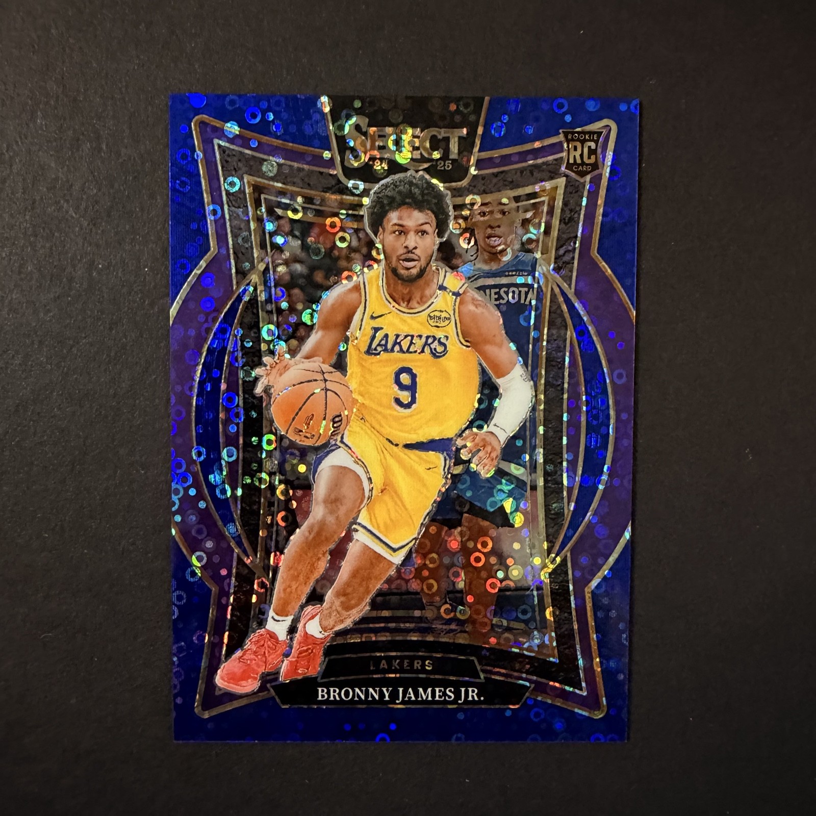 2024-25 Panini Select - Concourse Bronny James #90 Blue Disco Prizm /25 (RC)
