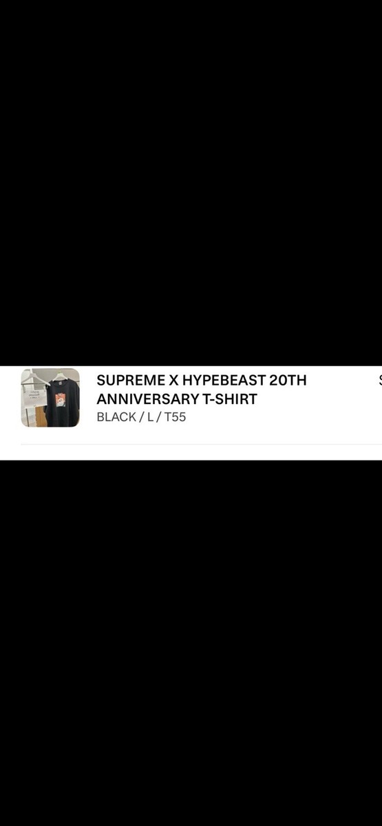 Supreme x Hypebeast 20th Anniversary Tee Large | eBay