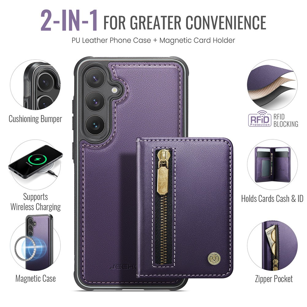 Magnetic Wallet PU Leather Case Cover for Samsung Galaxy S25 FE S25 Edge Ultra