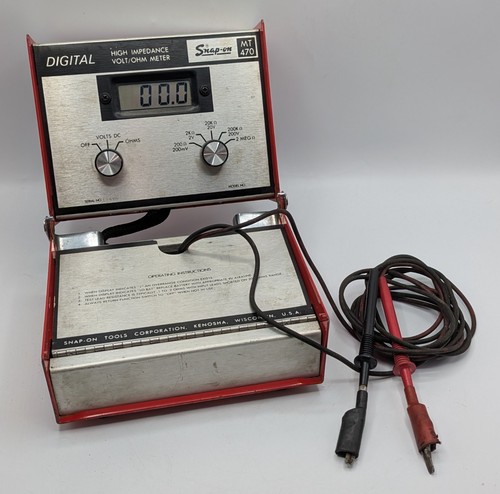 Snap On Digital High Impedance Volt Ohm Meter MT 470 Multimeter Meter WORKS