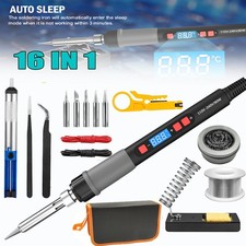 90W Soldering Iron Kit Electronics Welding Irons Solder Tools Adjustable Wire