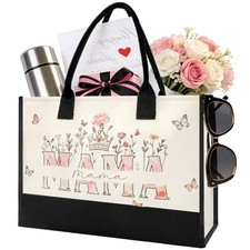 Mothers Day Gifts for Mom from Son Daughter- Large Canvas Tote Bag for Women New