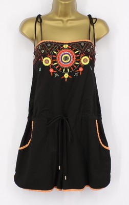 Matthew Williamson DAMEN PLAYSUIT BESTICKT SCHWARZ UK 8 UVP 425 £ AD
