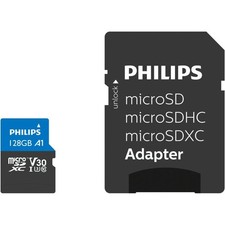 Philips MicroSDXC Card 128GB Class 10 UHS-I U3 incl. adapt. FM12MP65B/00