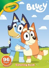 Crayola Colouring Book - Bluey  96 Pages of Bluey Colouring Fun  Sticker S...