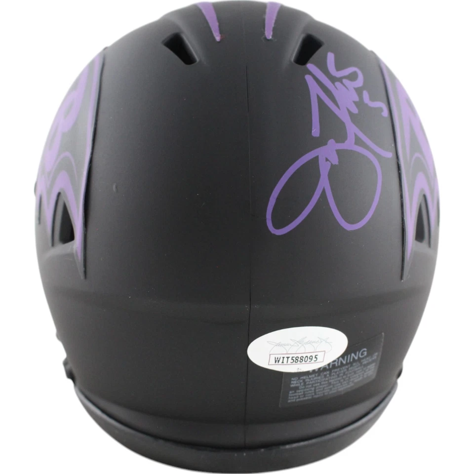 Minicasco Joe Flacco autografiado/firmado Baltimore Ravens Eclipse JSA 49656 Foto 3 de 4