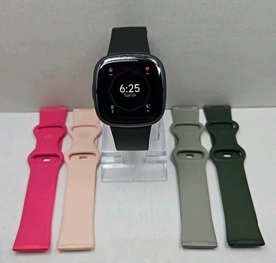 Fitbit Sense 2 FB521 Smartwatch Tested Works Heart Rate SpO2 Sleep - No Charger