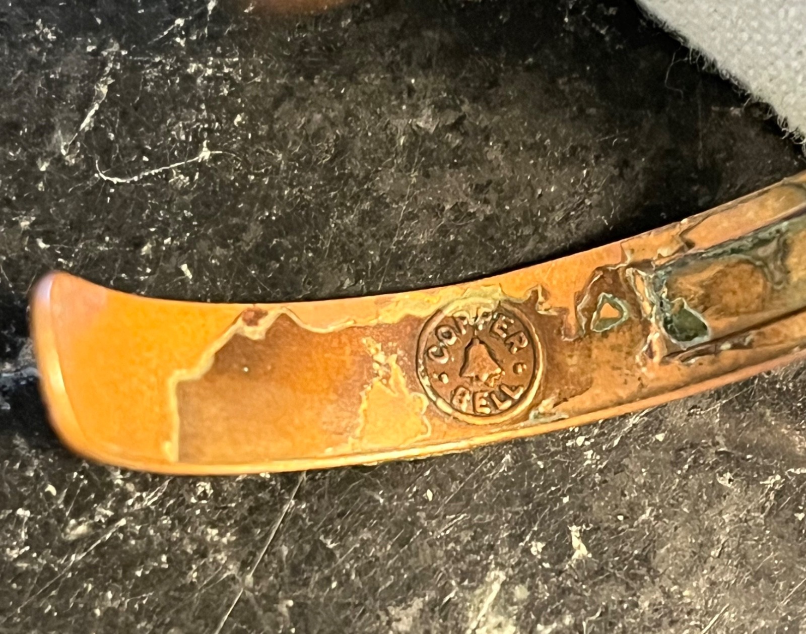 Vtg Bell Solid Copper Native American Cuff Bracel… - image 2