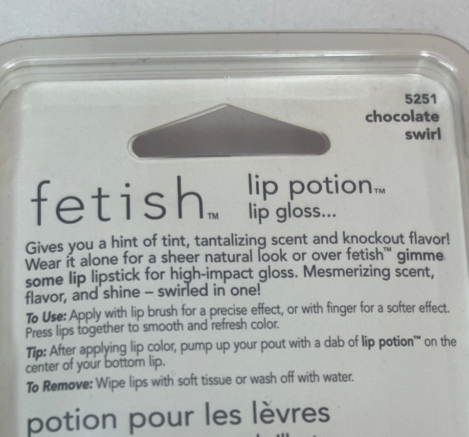 Brilho labial fetiche poção labial 5251 redemoinho de chocolate por fetiche - NOVO/selado pacote - Imagem 4 de 4