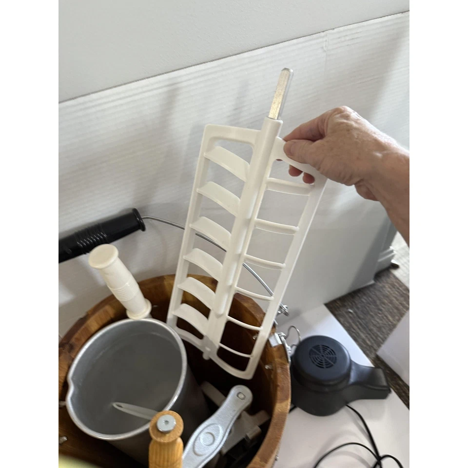 Rival 8401 Heladera Eléctrica Marrón Juego Completo Cubo Paleta Motor Tapa Foto 3 de 4