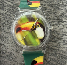 Vintage Zoobee Toucan Watch Art Wolfe Wildlife NOS Japanese Quartz Boulder Co