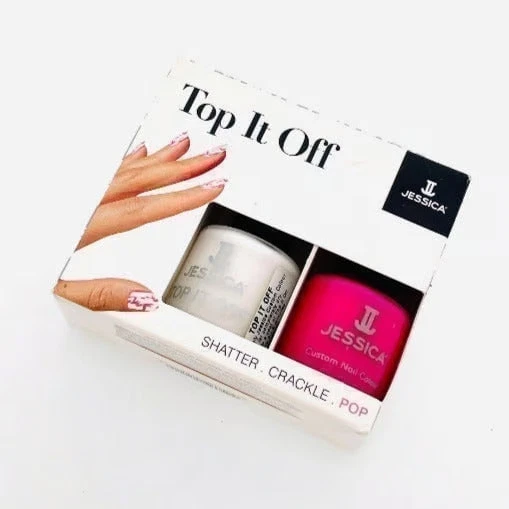 Juego de esmalte de uñas Jessica Top It Off Shatter Crackle 481 dúo de esmalte de uñas nuevo en caja Foto 2 de 4