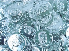 Belly Dancing Coins 20mm Silver 50pc DIY Costumes Jewellery Earrings