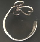 Vintage Signed S & L Inscripted PN Handcrafted Cuff Style Silverplate Bracelet — photo 2