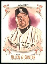 2021 Topps Allen & Ginter #9 Larry Walker Colorado Rockies 53222