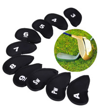10pcs Golf Club Head Covers Iron Putter Protective Case Head Covers Set