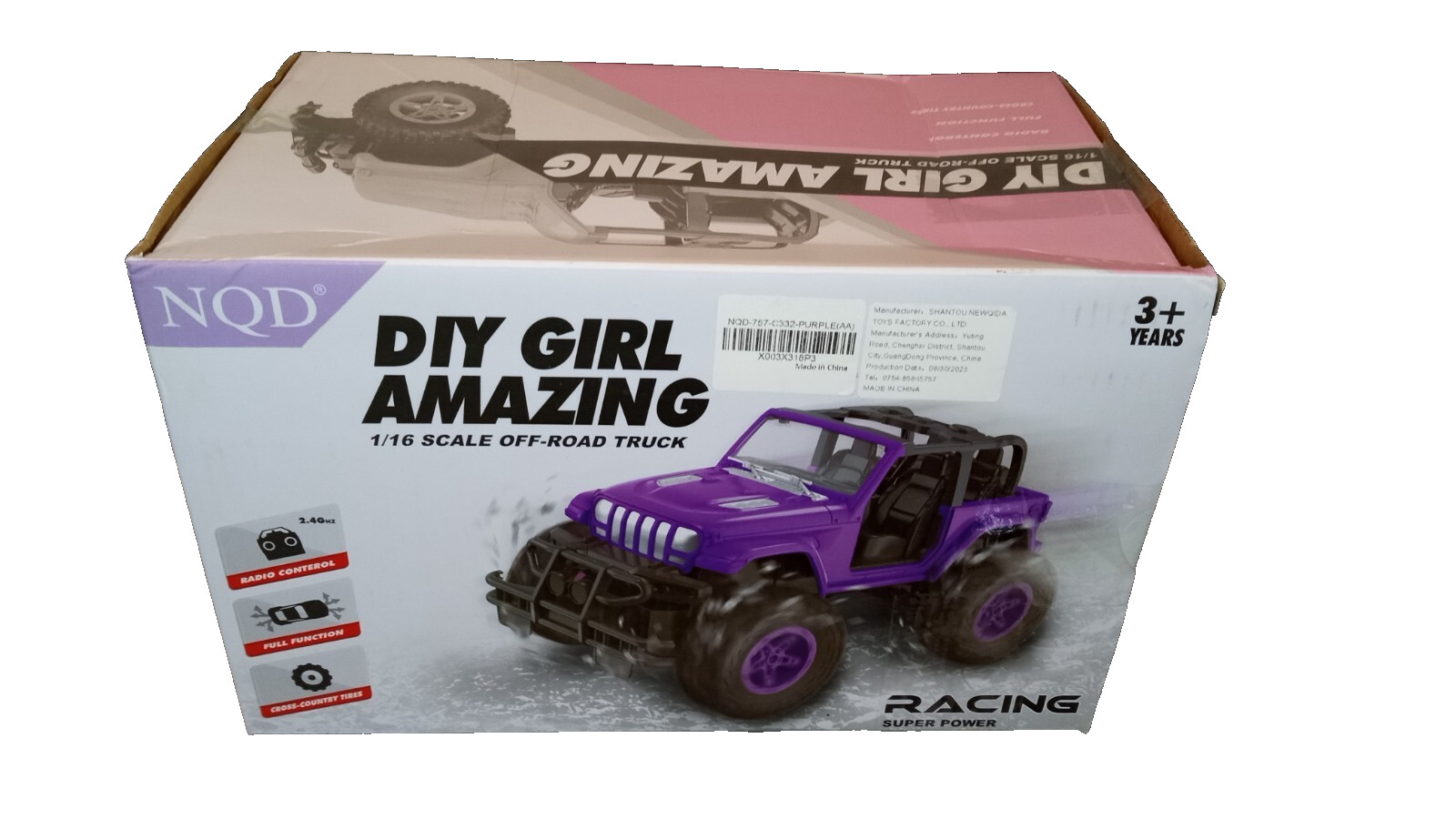 S 1:16 Scale Remote Control Jeep Car 80 Min Playtime 2.4ghz 
