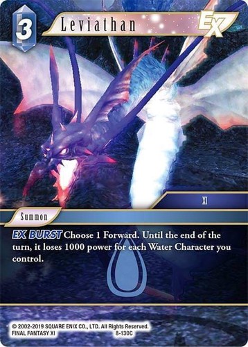 FINAL FANTASY TCG 1 X LEVIATHAN EX 8-130C - COMMUN N0T FOIL