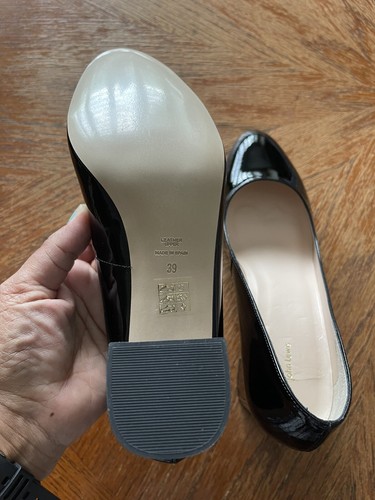 Aisha John Lewis Patent Court Shoes , Black, Size 6, New - Picture 5 of 10