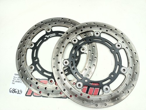 SET COPPIA DISCHI FRENO ANTERIORI 4.8MM FRONT BRAKE DISCS YAMAHA FZ6 04-06 300MM - Foto 4 di 6
