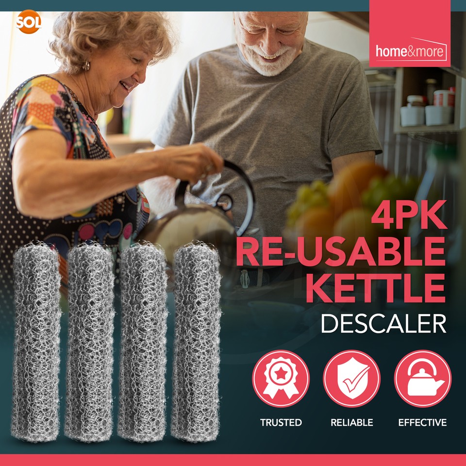 4X Kettle Descaler Ball Stainless Steel Wire Metal Mesh Kettle Scale ...