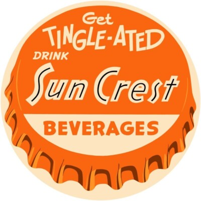 Drink Sun Crest Beverages - Cap Theme Sign: 40