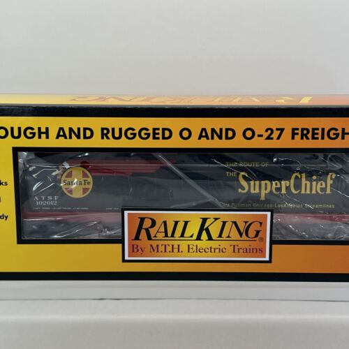 MTH RailKing 30-75721 Santa Fe Black Bonnet 4-Bay Cylindrical Hopper New O Rare - Picture 12 of 14