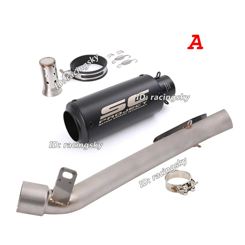 Tubo de escape de enlace medio antideslizante para Suzuki GSXR1000 2009 2010 2011 + silenciador negro Foto 3 de 4