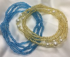 2 PC Handcrafted Waist Beads Jewelry African Bohemia Bracelets Anklet New 2151