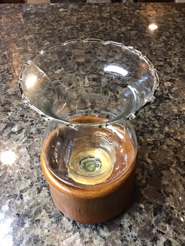 PAR DE COLECCIÓN Candelabro Madera Teca Genuina Delfín Lámpara Huracán Tailandia CONJUNTO Foto 4 de 4