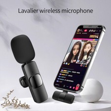 Wireless Lavalier Microphone Portable Audio Video Recording Mini Mic For I Phone