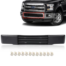 For 2015-17 Ford F-150 Front Bumper Cover Lower Grille Trim License Panel Black