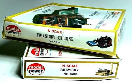 Model Power N Scale Brewery & Two-Story Mansion w/ Pool - Complete Kits