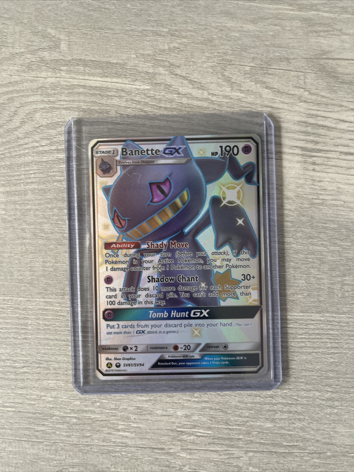 Banette GX SV61/SV94 Hidden Fates Shiny Vault NEAR MINT Pokemon Card Game