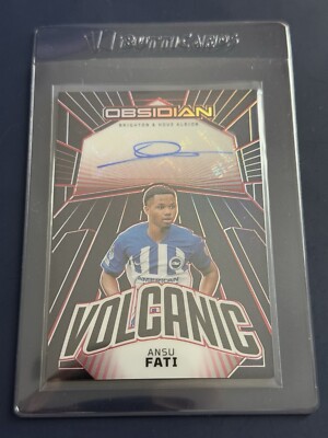 2023-24 Panini Obsidian #VS-AF Ansu Fati Volcanic Autograph #/25 Red