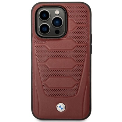 BMW iPhone 14 Pro Hülle Case Cover MagSafe Genuine Leather Seats Pattern