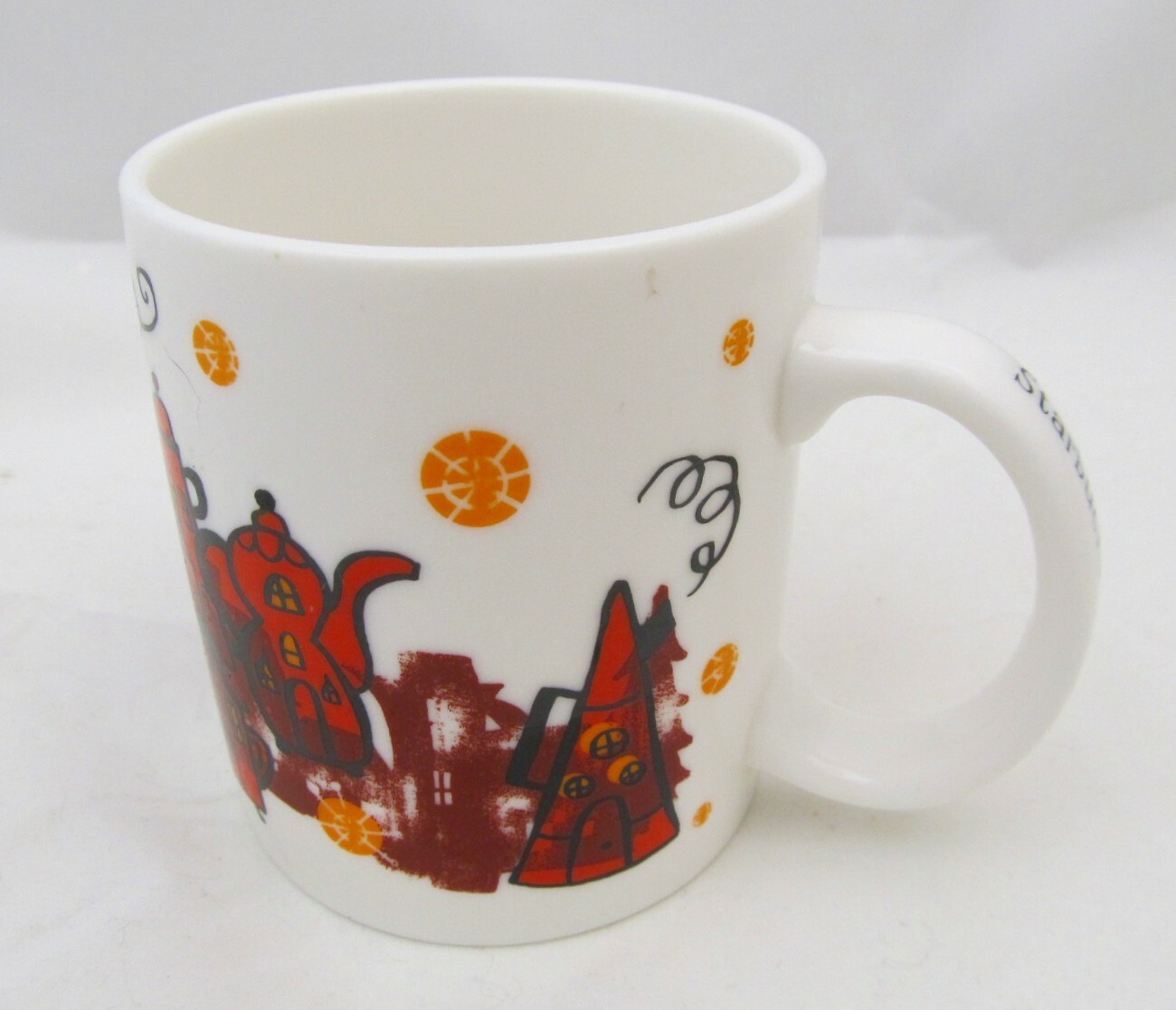 Vintage 2000 Starbucks Halloween Coffee Tea Mug Coffeehouse Village