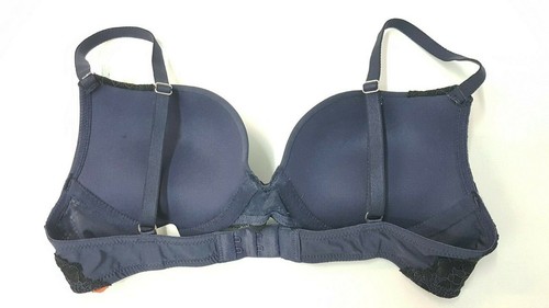 Ex Boux Avenue Women's Naomi Plunge Bra Ivory/Navy/Grey Mix or Thong (V12) - Picture 12 of 21