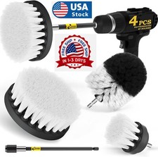 4 Pcs Drill Brushes Set Tile Grout Power Scrubber Cleaner Spin Tub Shower Wall