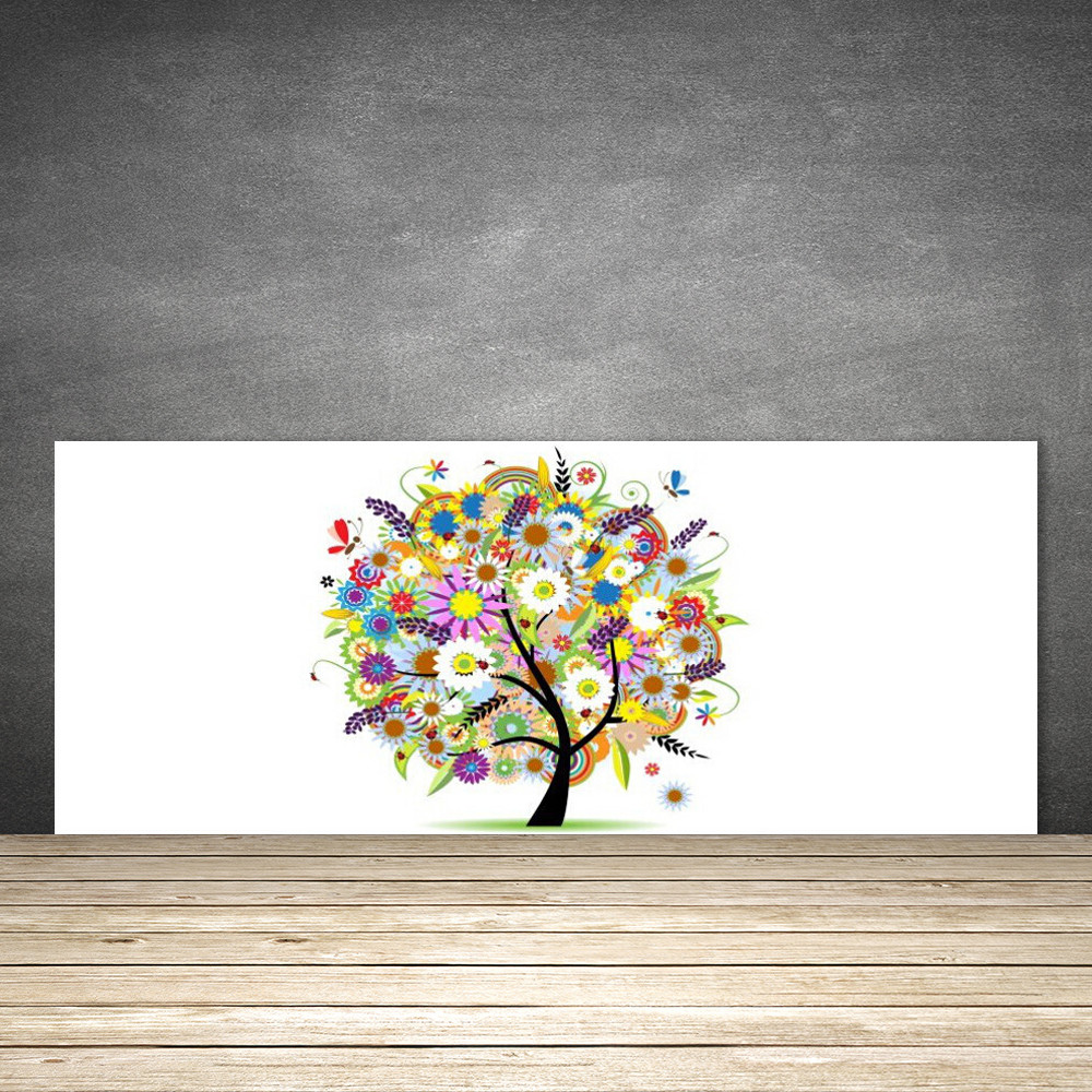 Crédence de cuisine en verre 125x50 cm Arbre d'Art pour supprimer les taches de graisse sur vos murs