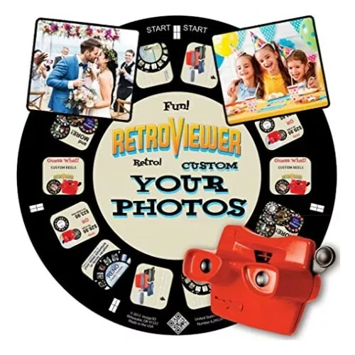 Image3D Custom Viewfinder Reel Plus Red RetroViewer, Custom Gift For Any Age