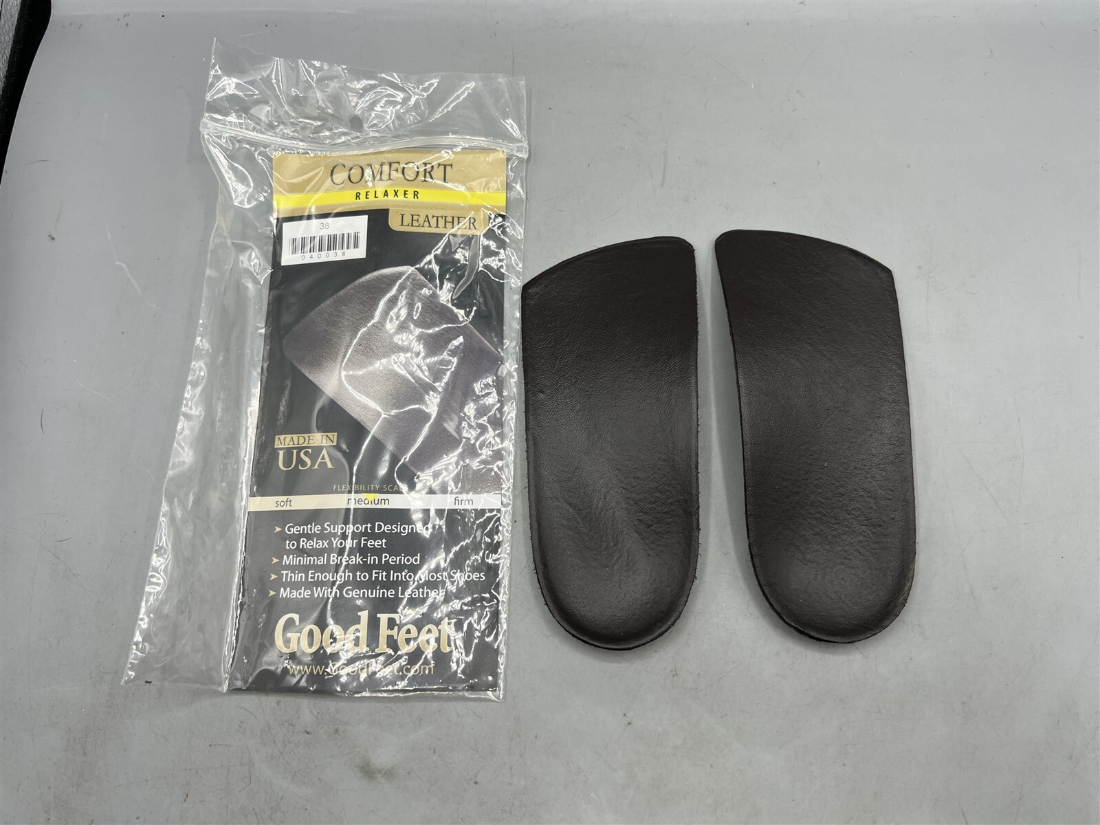 GOOD FEET ARCH SUPPORT INSERTS SIZE 38 LEATHER RELAXER eBay