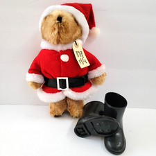 MINT Vintage 1981 Paddington Bear Santa Suit Eden Toys 13" Plush Made in Korea