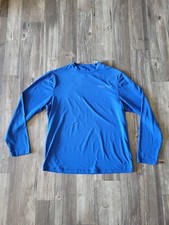 Hang Ten Shirt Mens Medium Blue UV Protection UPF 50 Long Sleeve Summer Comfy