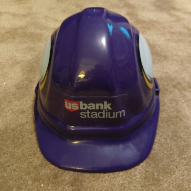 MINNESOTA VIKINGS HARD HAT w/ Commemorative US Bank Stadium Logo OSHA