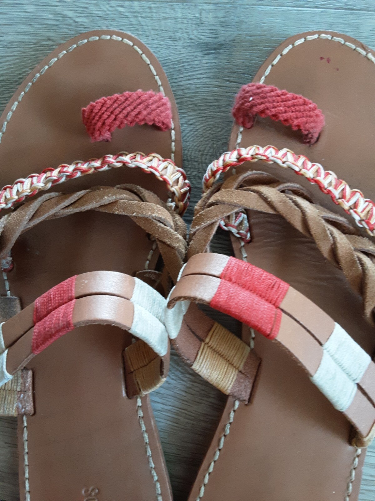 SOLUDOS-Boho Chic-Orange Tan Friendship Bracelet … - image 8