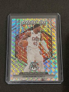 2022-23 Panini Mosaic Donovan Mitchell Straight Fire Mosaic Prizm #10 - Cavs